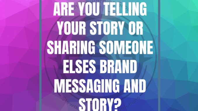 telling your story, loren weisman, fish stewarding group text over graphics and color back ground