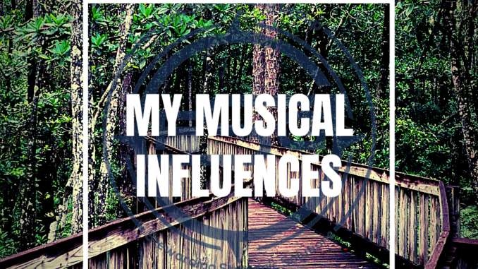 musical influences and inspirations, loren weisman, Text over a wooded walk way