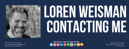 A footer image with the title that reads Loren Weisman contacting me as well as an image of Loren Weisman and some social media icons.