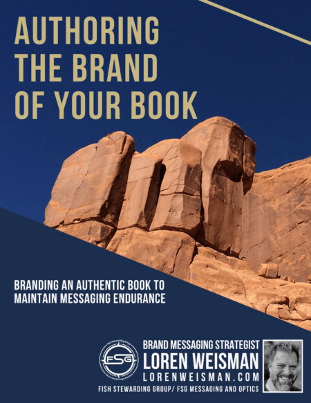 An image of a rock formation and blue sky with the the title authoring the brand of your book