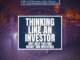 A featured graphic with a fence in the background at night with some lights illuminating it as well as a street light in the background with trees. Then, in the middle, a blue rectangle in the center with a white border around it with white text that reads Thinking like an investor may help you find money and investors. Above is the FSG Logo as well as a center text that reads Brand Messaging Strategist Loren Weisman. The blue rectangle is surrounded by a white Fish Stewarding Group logo watermark.
