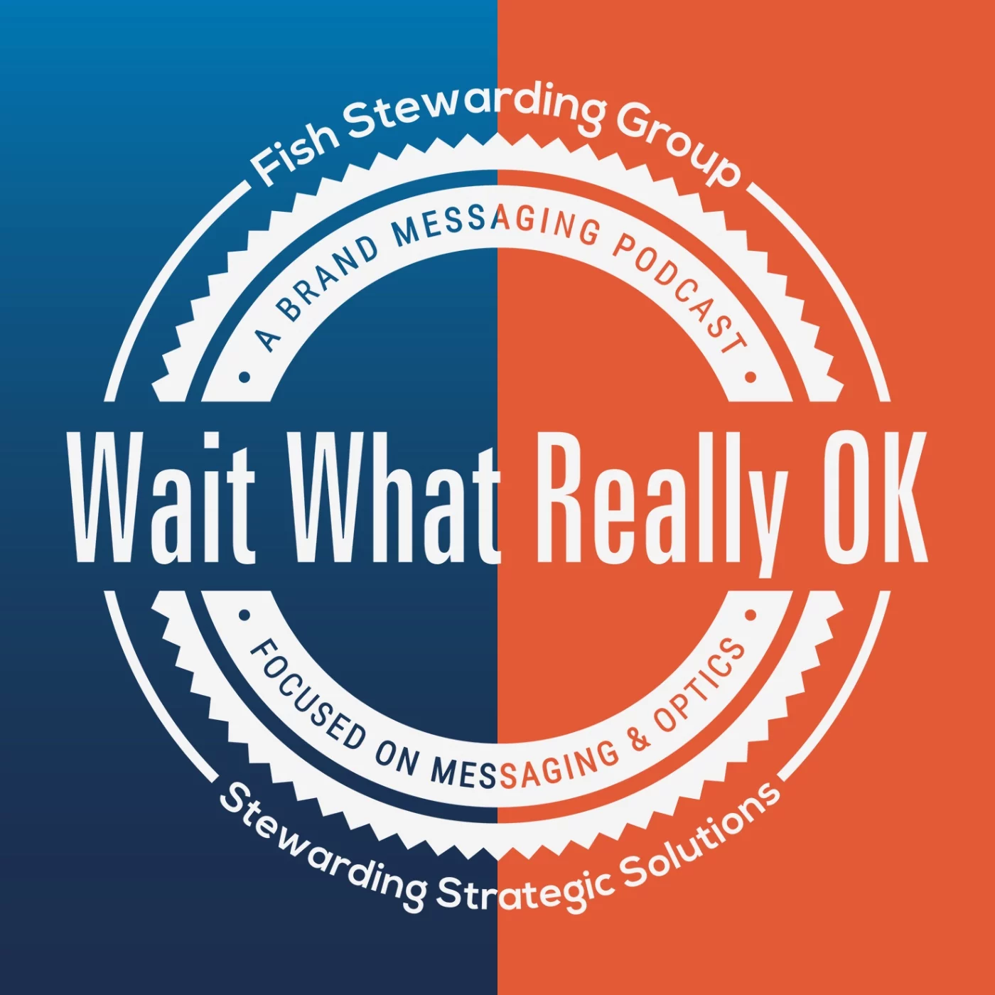 Messaging and Optics Strategist Podcast Wait What Really OK Podcast Logo