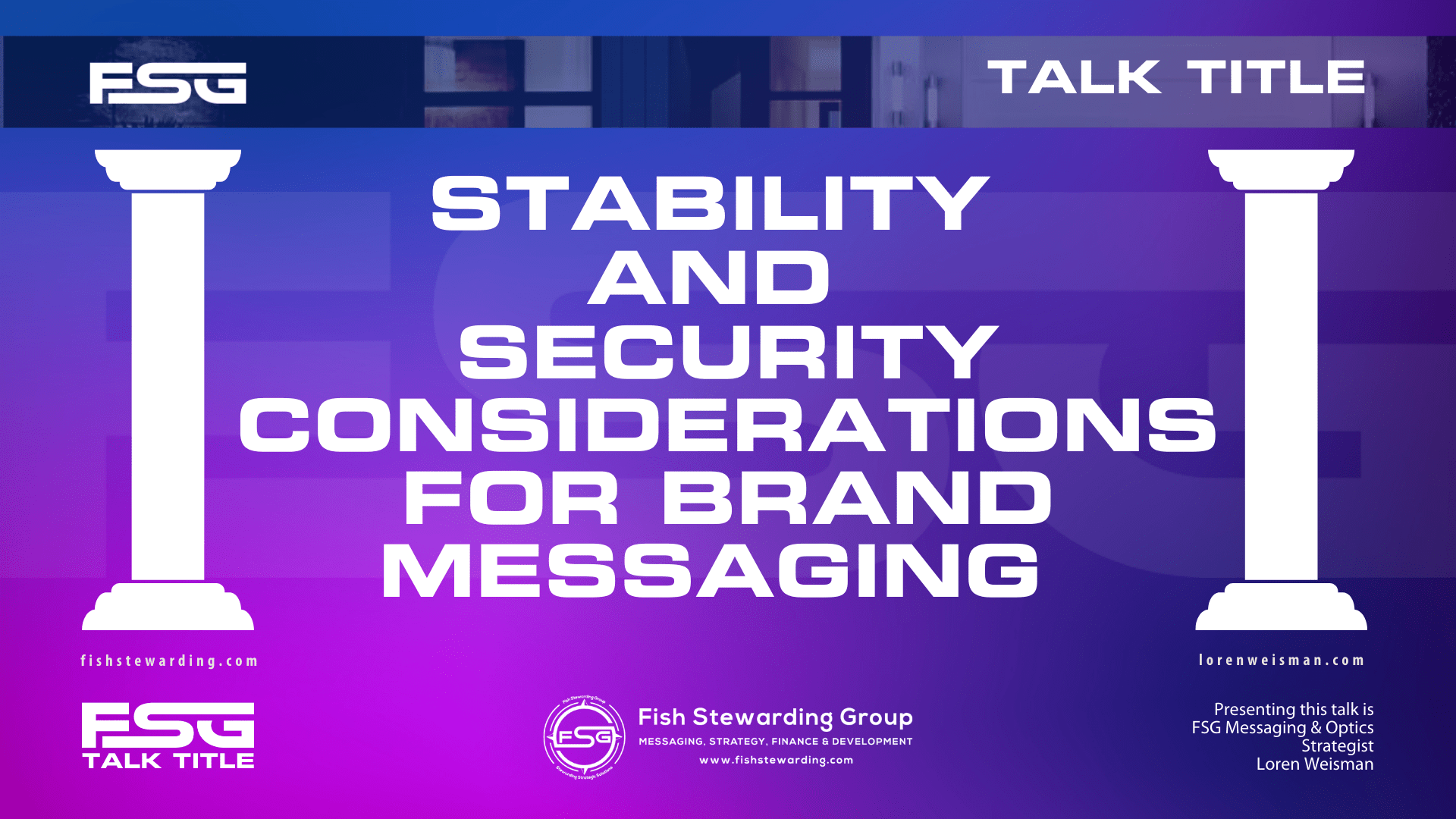 Stability and Security Talk Title Cover Graphic