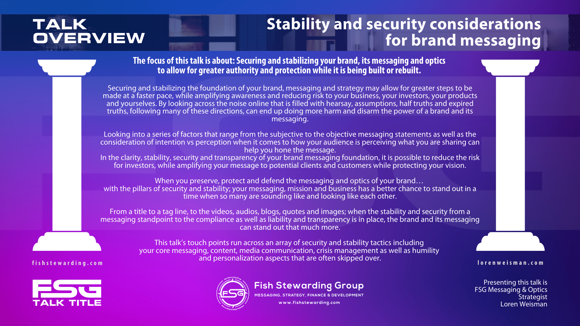 Stability and Security Talk Title Talk Overview graphic