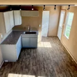 An internal tiny home view of the FSG living buildings MUPPS 12x24 structure in Abilene Texas. Tiny Home Builders