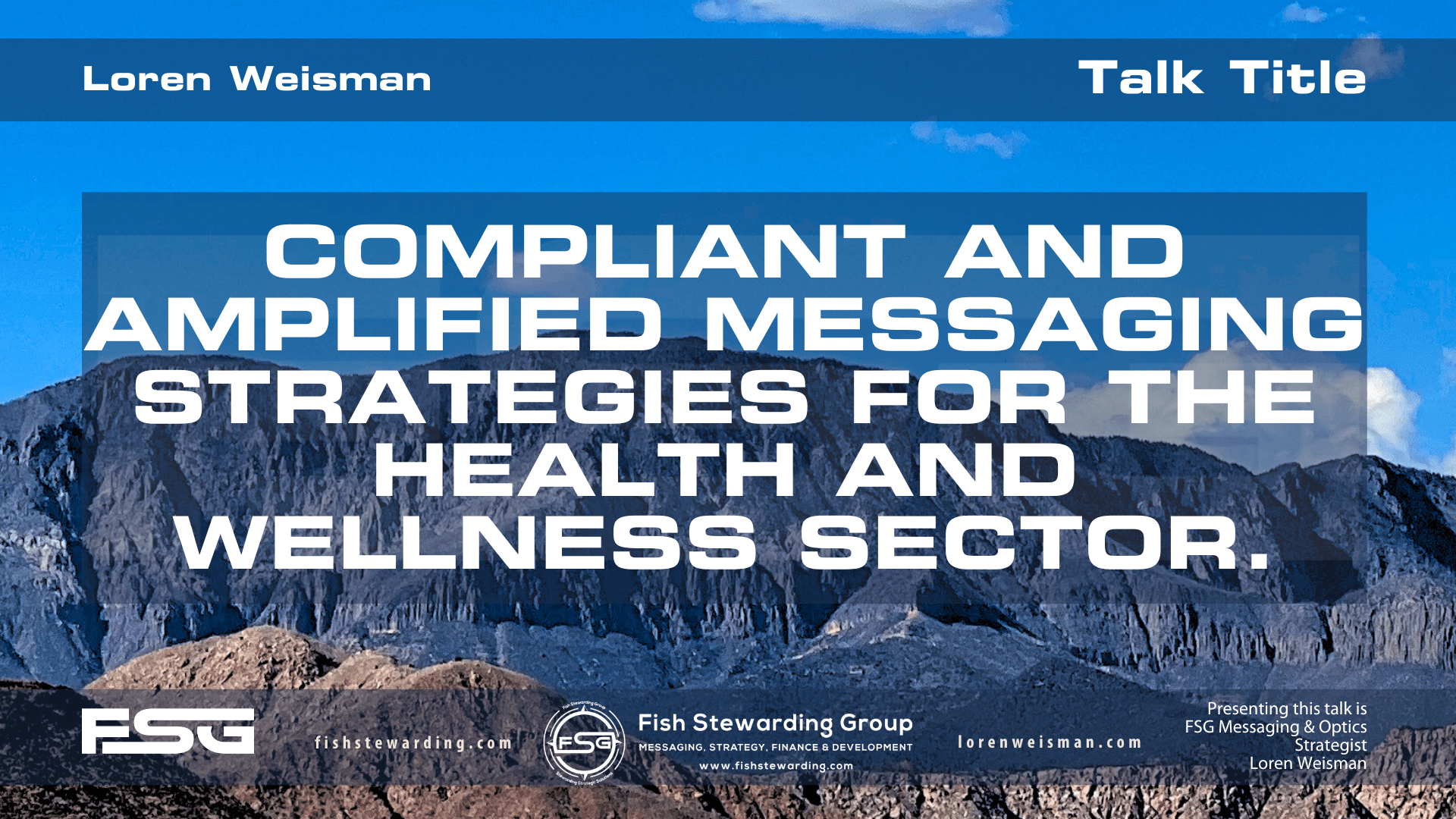 Compliant messaging, talk Title cover