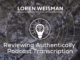 reviewing authentically podcast transcription feature