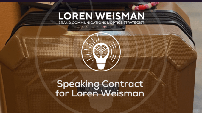 Speaking Contract for Loren Weisman
